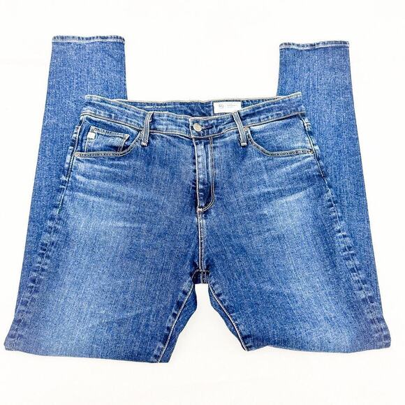 AG Farrah High Rise Skinny Denim Jeans Med-dark Wash Japanese Fabric Size 31 - Picture 4 of 9